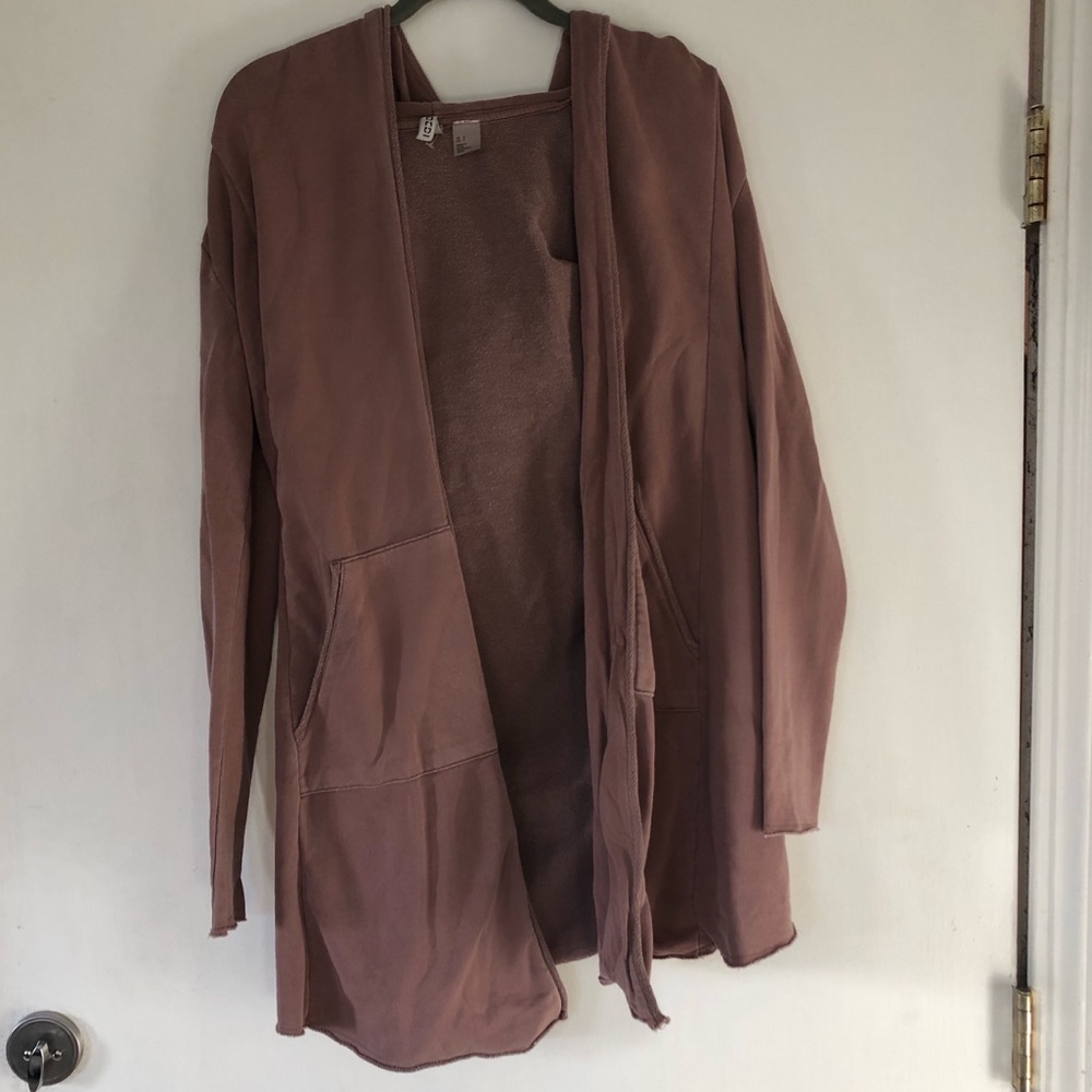 H&M Mauve Hooded Cardigan